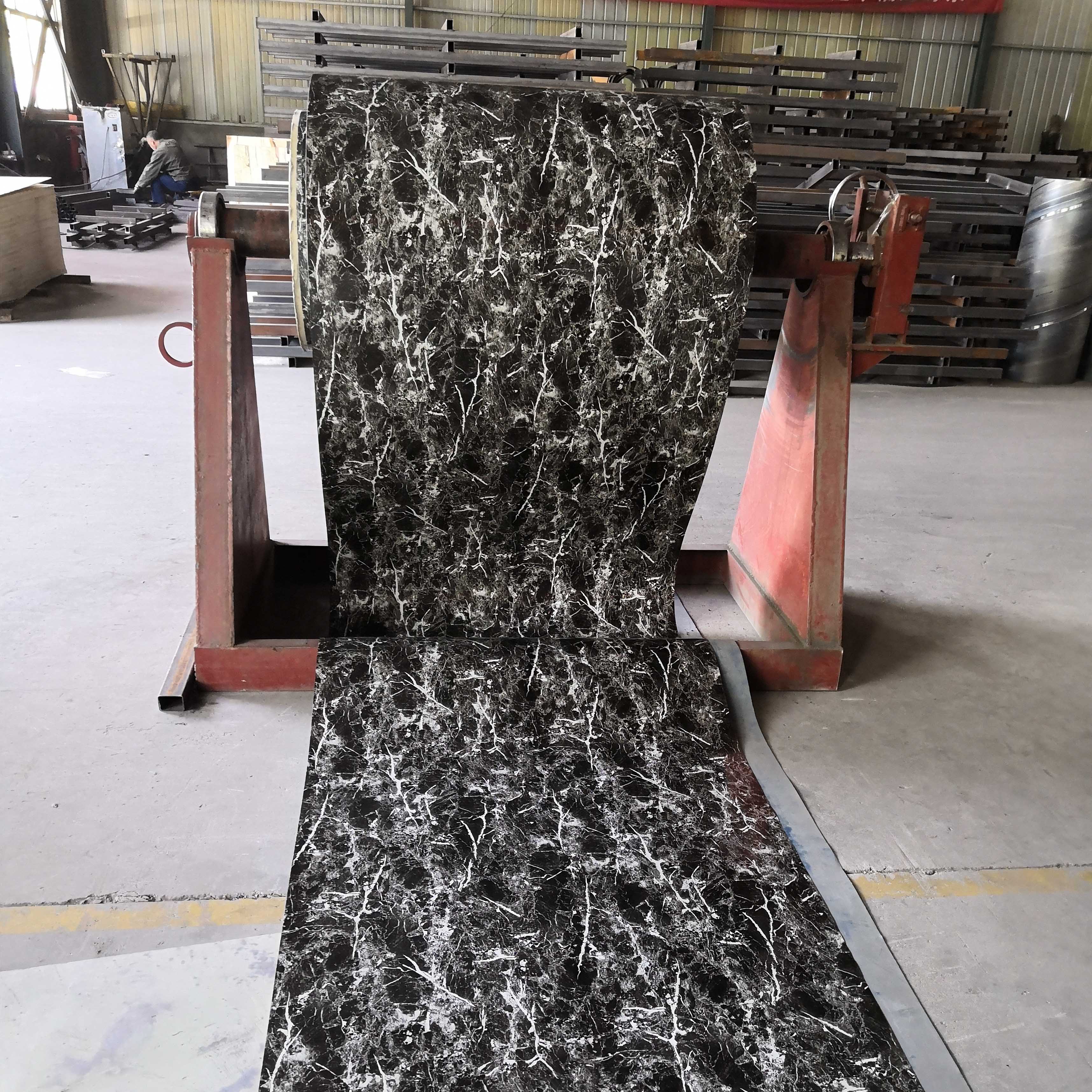 Bobina de acero de patrón impreso PPGI de diseño de mármol